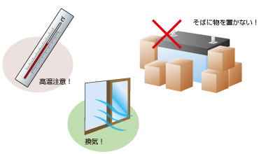 イメージ画像：蓄電池設備注意